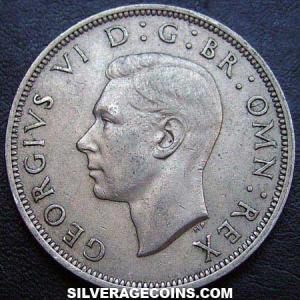 Media Corona Británica de Jorge VI 1948 (Anverso)