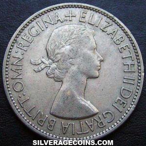 1953 Elizabeth II British Half Crown (Obverse)