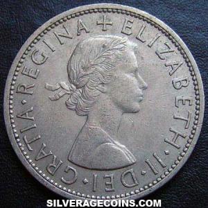 1955 Elizabeth II British Half Crown (Obverse)