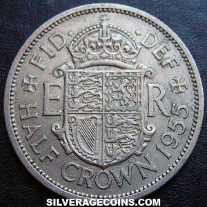 1955 Elizabeth II British Half Crown (Reverse)