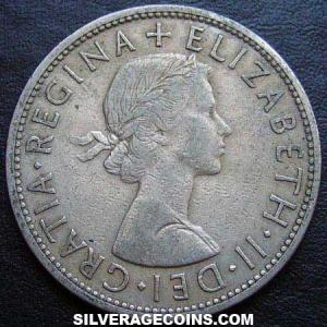 1956 Elizabeth II British Half Crown (Obverse)