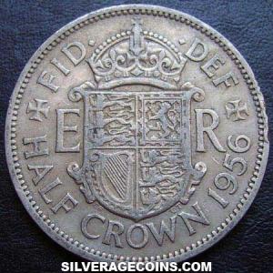 1956 Elizabeth II British Half Crown (Reverse)