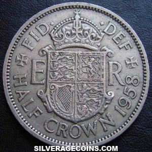 1958 Elizabeth II British Half Crown (Reverse)