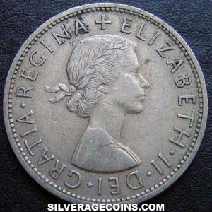 1959 Elizabeth II British Half Crown (Obverse)