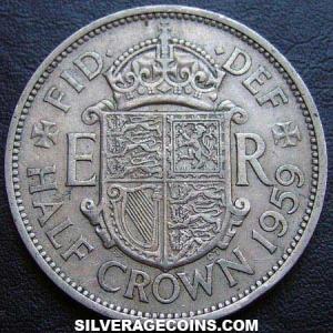1959 Elizabeth II British Half Crown (Reverse)