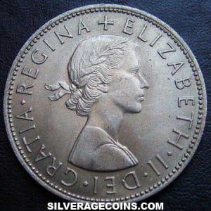 1962 Elizabeth II British Half Crown (Obverse)
