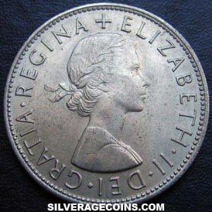 1963 Elizabeth II British Half Crown (Obverse)