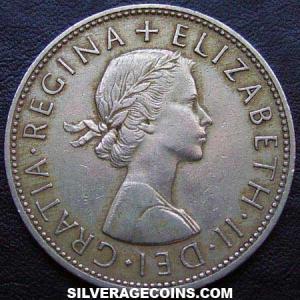 1964 Elizabeth II British Half Crown (Obverse)