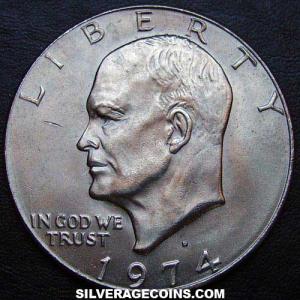 1974 D United States "Eisenhower" Dollar (Obverse)