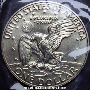 1973 S United States "Eisenhower" Silver Clad Dollar (Reverse)