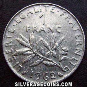 1962 French New Franc (Reverse)