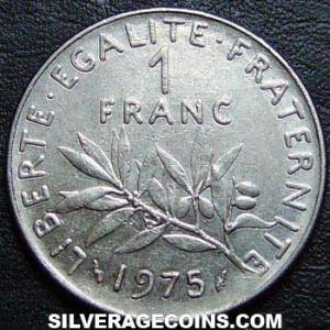 1975 French New Franc (Reverse)