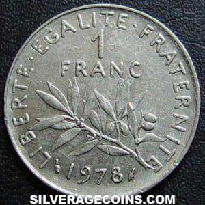 1978 French New Franc (Reverse)