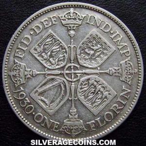 1930 George V British Silver 2 Shillings (Florin) (Reverse)
