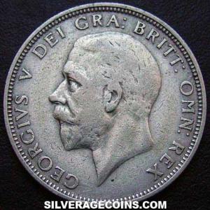 2 Chelines (Florin) de Plata Británicos de Jorge V 1932 (Anverso)