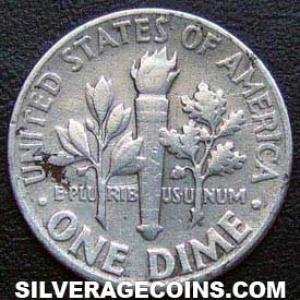 1947 United States "Roosevelt Dime" Silver 10 Cents (Reverse)