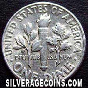 1946 United States "Roosevelt Dime" Silver 10 Cents (Reverse)