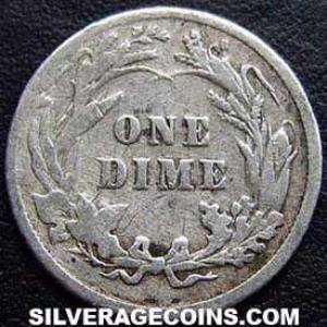 1898 United States "Barber Dime" Silver 10 Cents (Reverse)