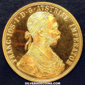 4 Ducados de Oro Austriacos de Francisco José I 1915 restrike (Anverso)