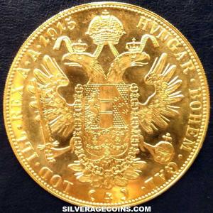 4 Ducados de Oro Austriacos de Francisco José I 1915 restrike (Reverso)