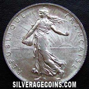 1915 French Silver 2 Francs (Obverse)