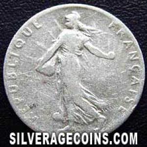 1909 French Silver 50 Centimes (Obverse)