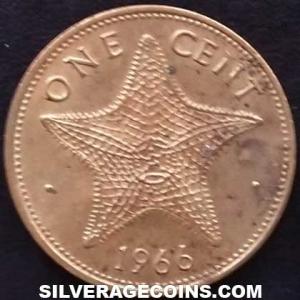 1966 Elizabeth II Bahamian Cent (Reverse)