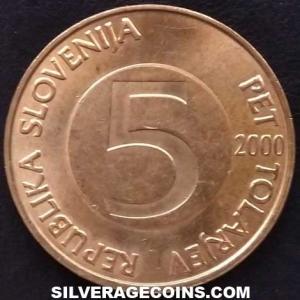 2000 Slovenian 5 Tolars (Obverse)