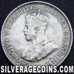 1924 (m&sy) George V Australian Silver Threepence (Obverse)