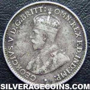 1926 (m&sy) George V Australian Silver Threepence (Obverse)