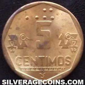 1998 LIMA Peruvian 5 Centimos (Reverse)