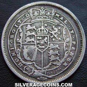 1819 George III British Silver Shilling (Reverse)