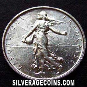 1964 French Silver 5 New Francs (Obverse)