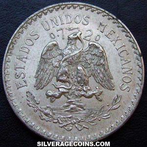 1943 Mexican Silver Peso (Obverse)
