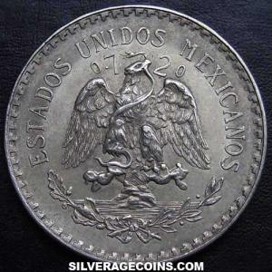 1944 Mexican Silver Peso (Obverse)