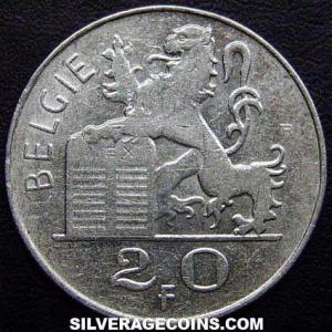 1949 Leopold III Belgian Silver 20 Francs (Dutch) (Obverse)
