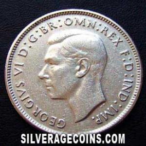 Florín de Plata Australiano de Jorge VI 1940 (m) (Anverso)