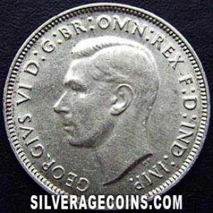 Florín de Plata Australiano de Jorge VI 1943 (m) (Anverso)