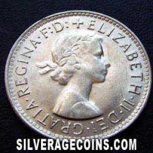 1961 (m) Elizabeth II Australian Silver Shilling (Obverse)