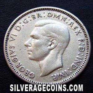 1946 (m) George VI Australian Silver Shilling (Obverse)