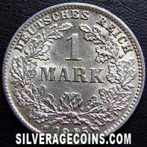 1915 D Wilhelm II German Silver Mark (Reverse)