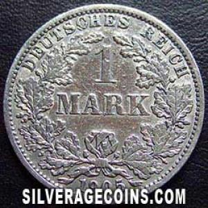 1905 A Wilhelm II German Silver Mark (Reverse)