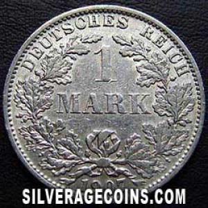 1907 A Wilhelm II German Silver Mark (Reverse)