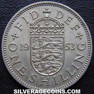 1953 Elizabeth II British Shilling (England) (Reverse)