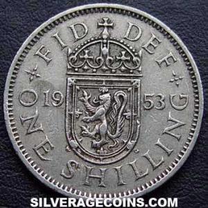 1953 Elizabeth II British Shilling (Scotland) (Reverse)