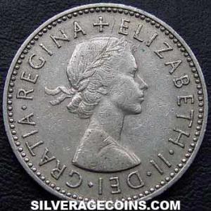 1958 Elizabeth II British Shilling (England) (Obverse)