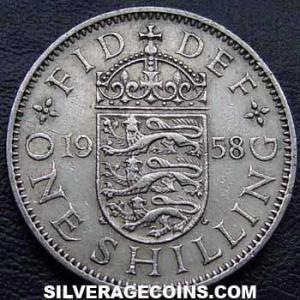 1958 Elizabeth II British Shilling (England) (Reverse)