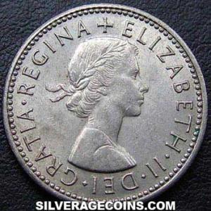 1963 Elizabeth II British Shilling (England) (Obverse)