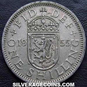 1955 Elizabeth II British Shilling (Scotland) (Reverse)