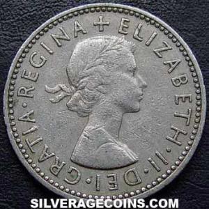 1956 Elizabeth II British Shilling (Scotland) (Obverse)